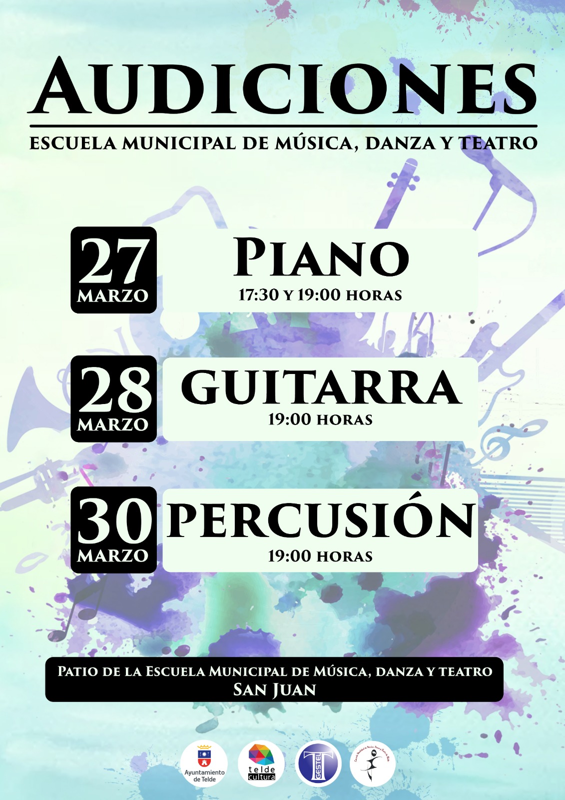 Audiciones Escuela Municipal de Música, Danza y Teatro de Telde