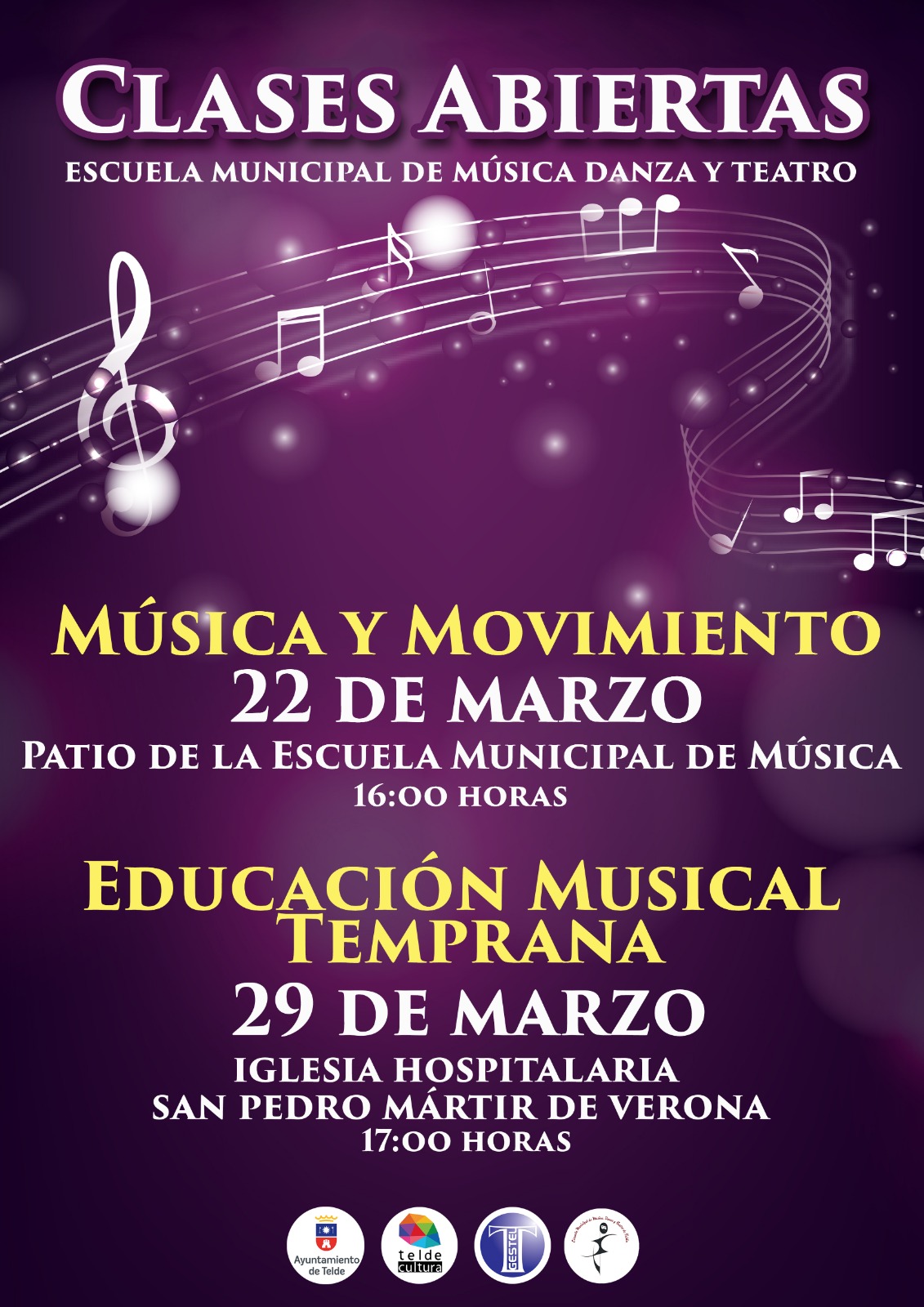 Clases abiertas de Música y Movimiento Y Educación Musical Temprana