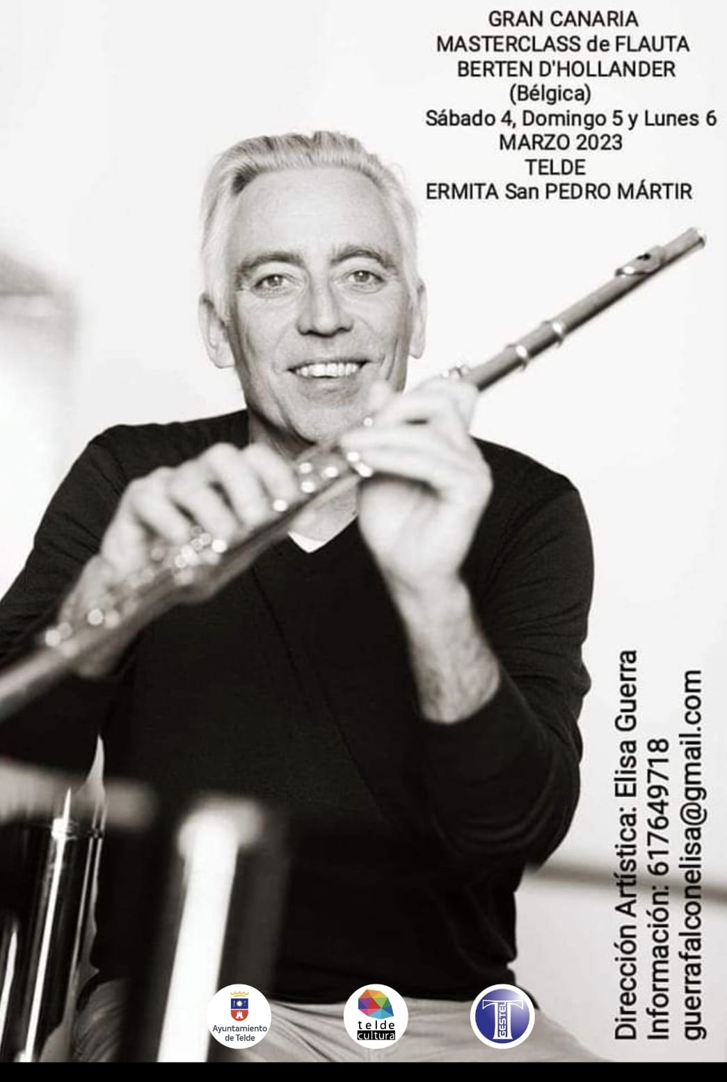 Master Class Flauta Travesera a cargo de Berten D´Holland