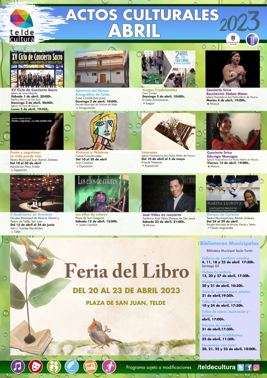Programación cultural mes de abril 2023