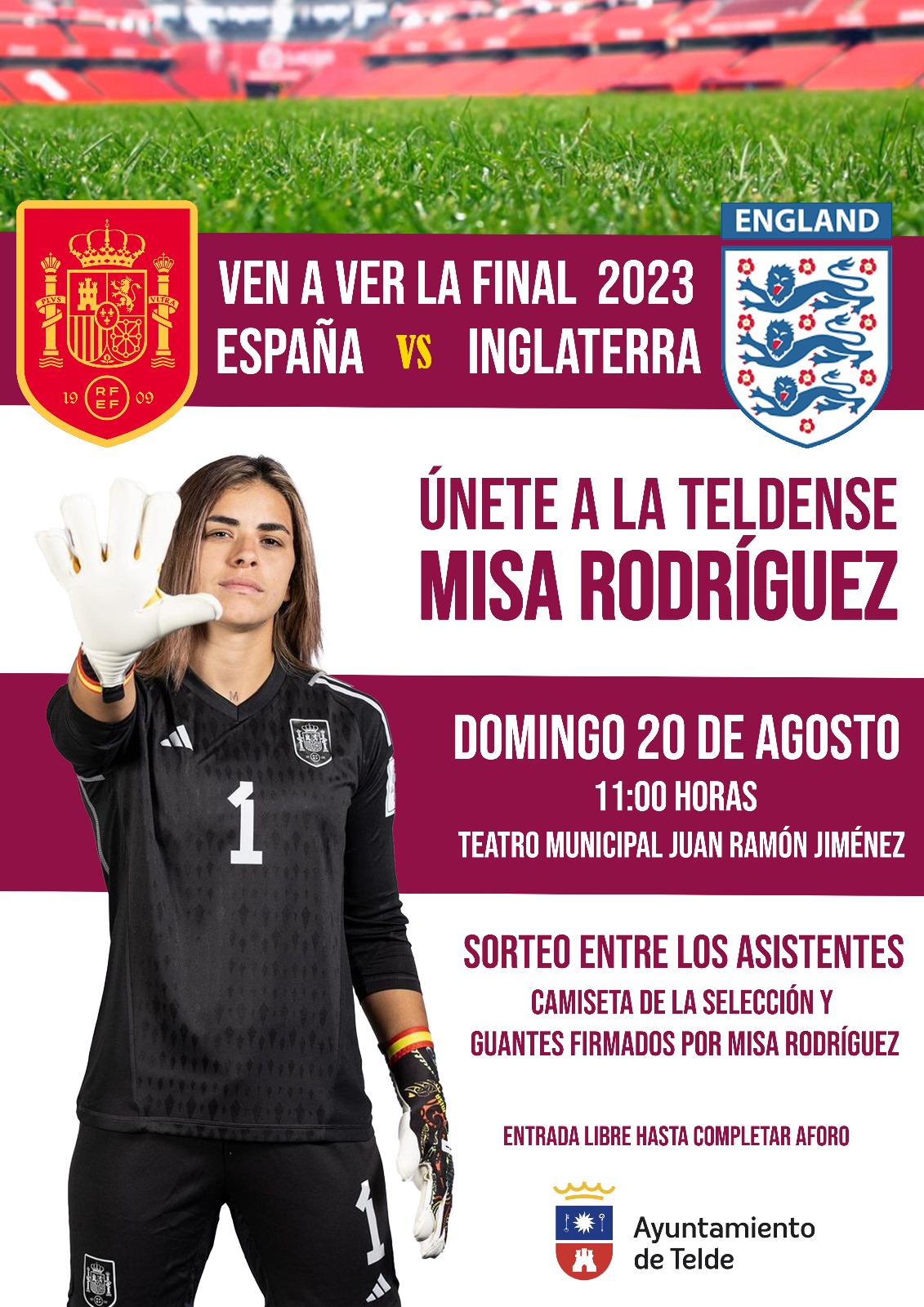 Ven a ver la Final de Fútbol: España vs Inglaterra