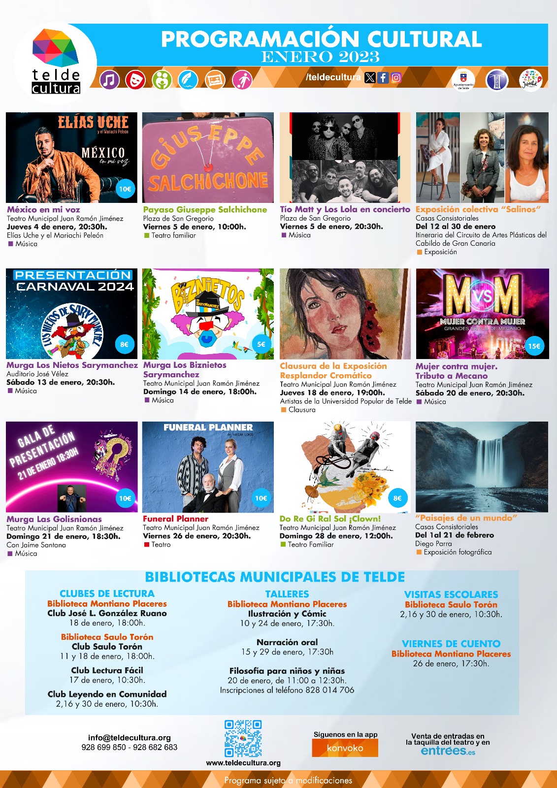 Programación Cultural enero 2024