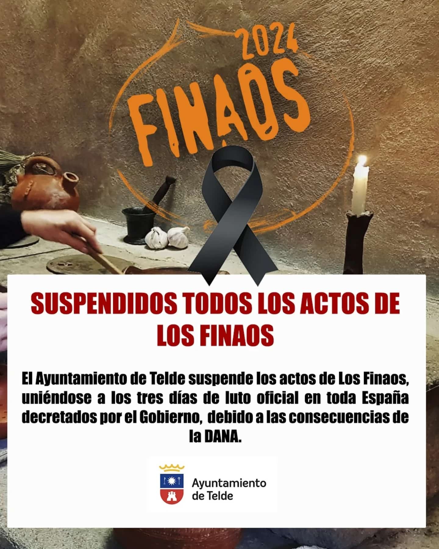 Suspendidos todos los actos de los Finaos 2024