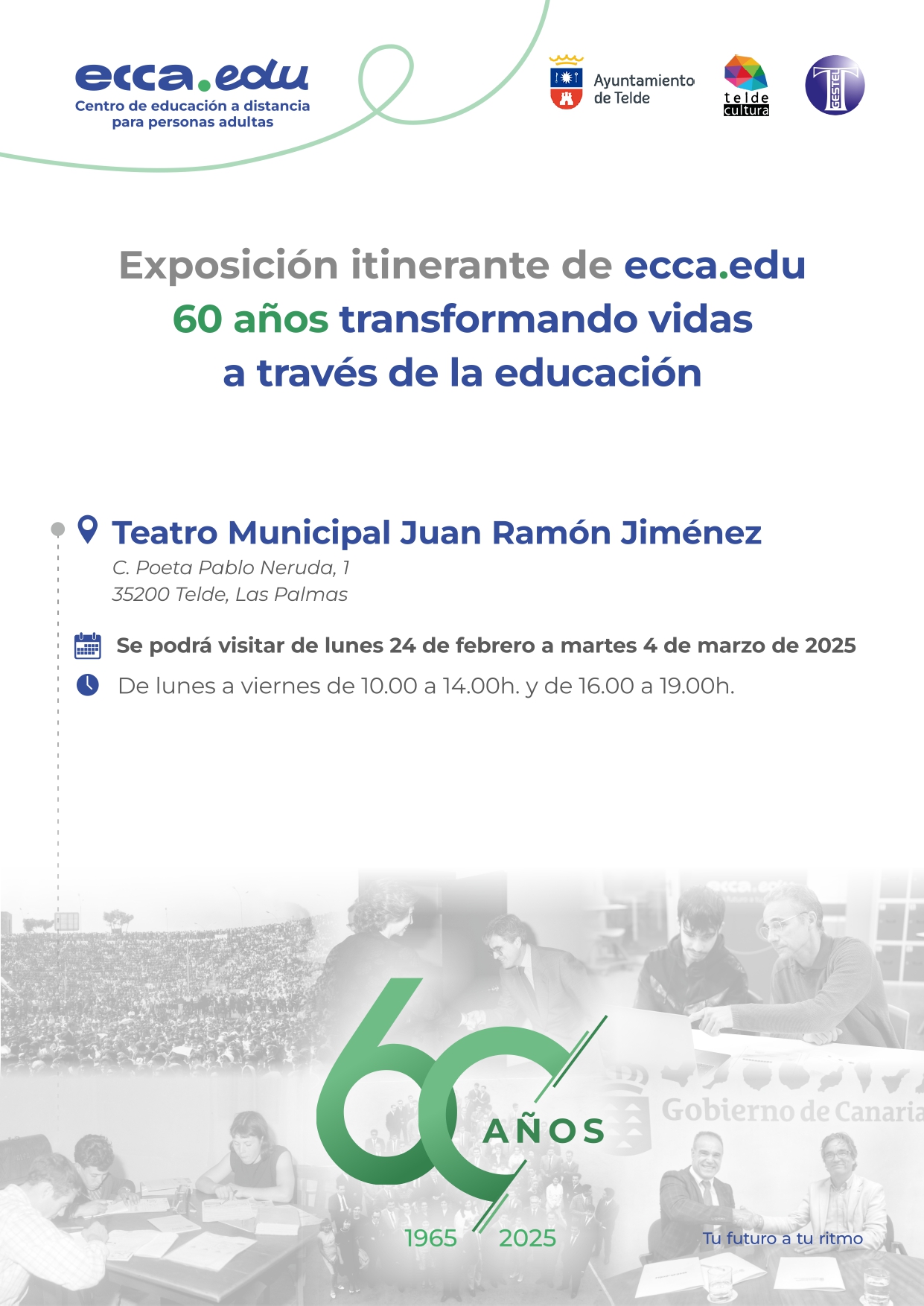 Telde acoge la exposición itinerante "60 años transformando vidas a través de la educación" de ecca.edu