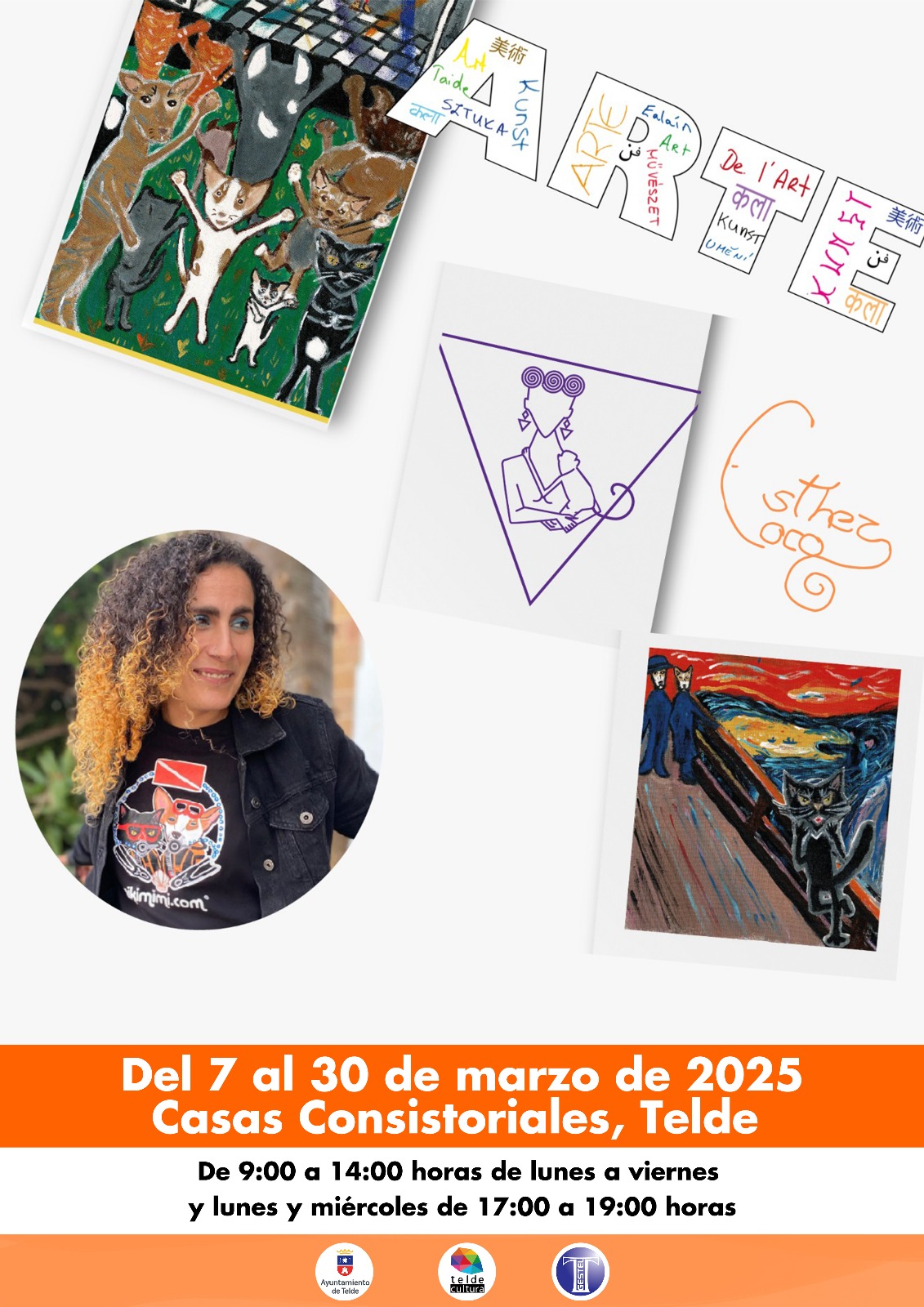 Esther Coco expone su obra en las Casas Consistoriales de Telde