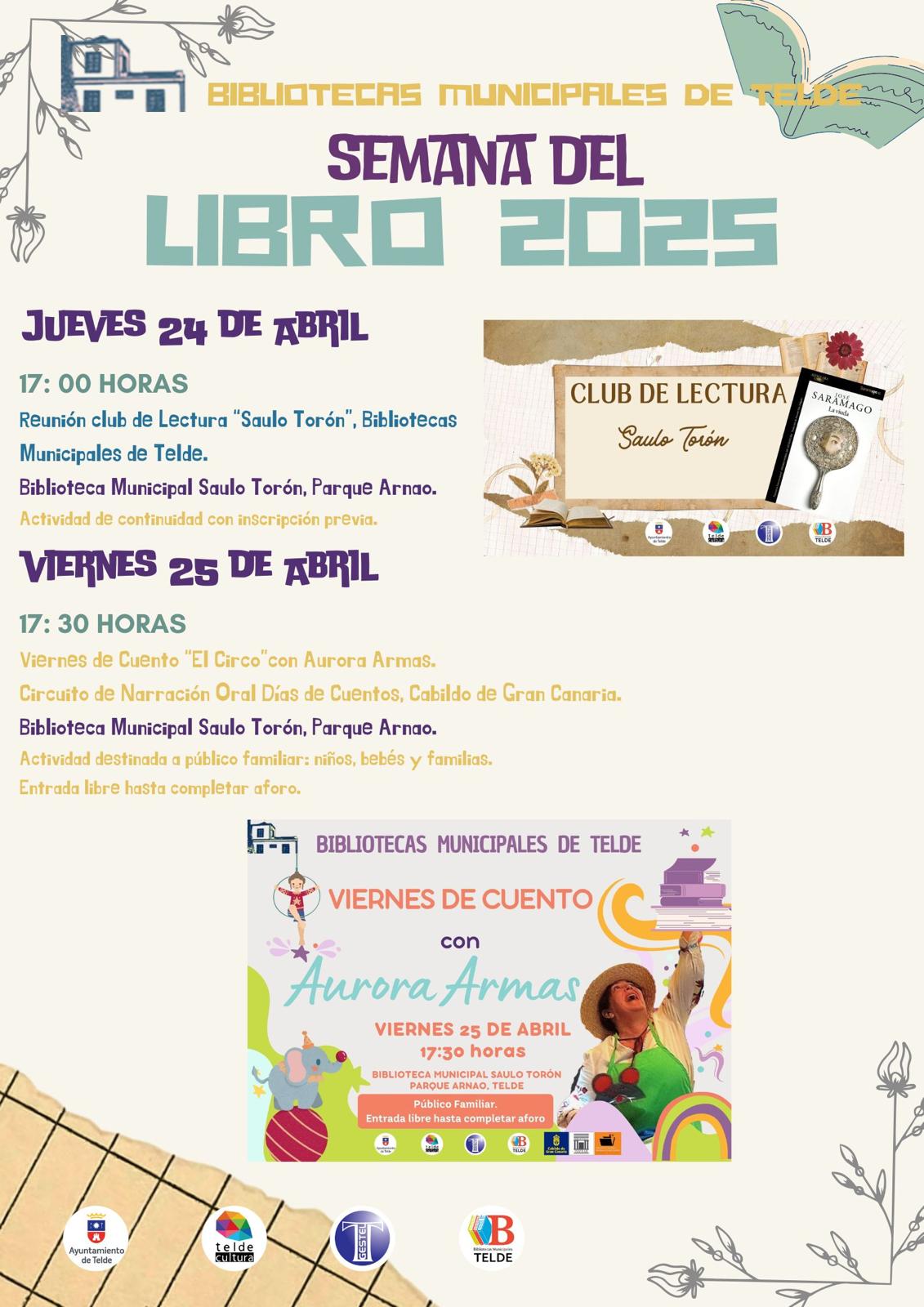 Día del Libro Telde 2025 - Jueves 24 y viernes 25 de abril