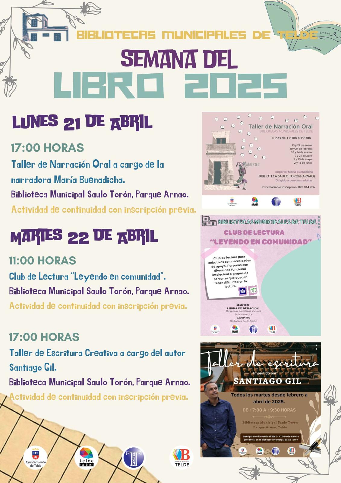 Día del Libro Telde 2025 - lunes 21 y martes 22 de abril