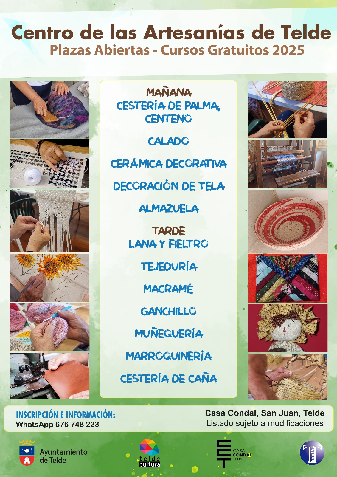Cursos gratuitos - Escuela Municipal de Folclore de Telde