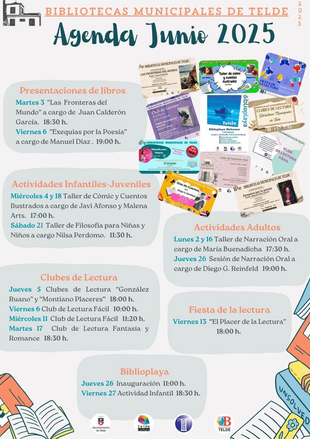 Programación de JUNIO de las Bibliotecas Municipales de Telde