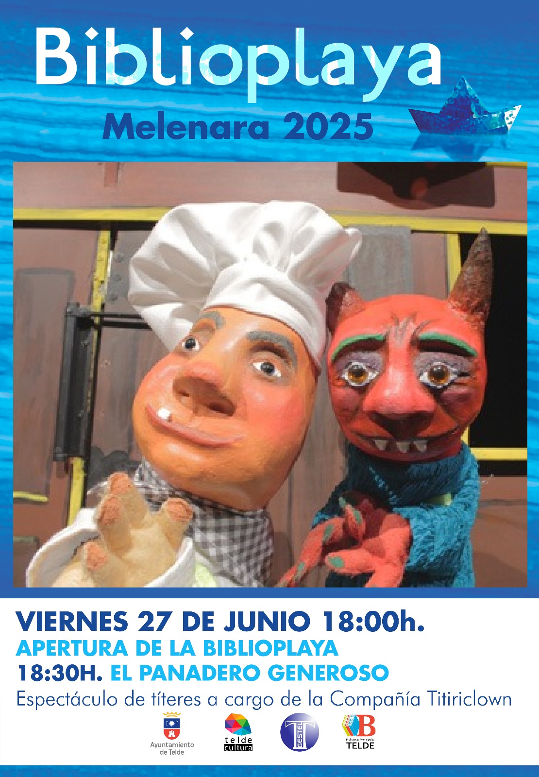 Inauguración de la Biblioplaya de Melenara y Espectáculo con Titiriclown