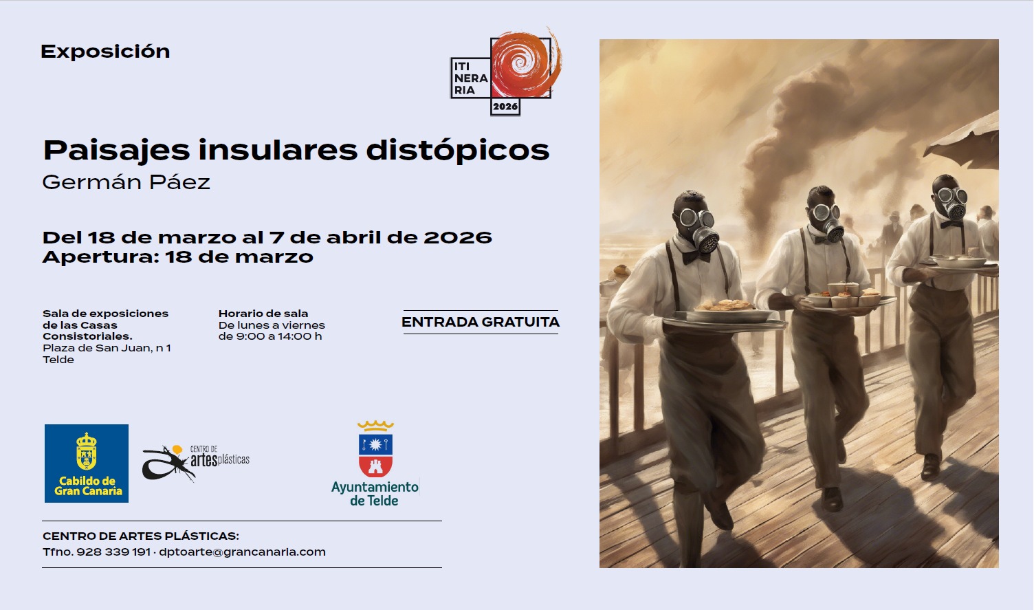 Exposición : "Paisajes insulares distópicos" del artista Germán Páez